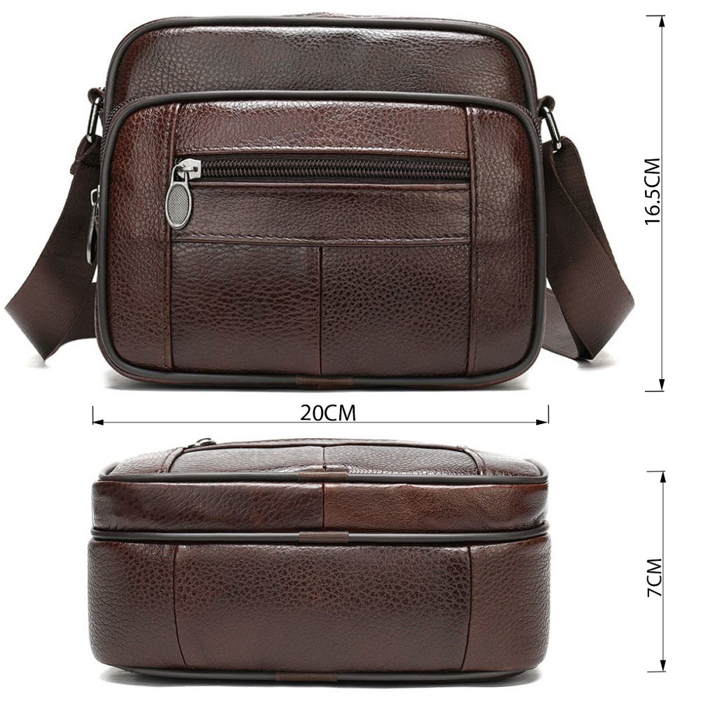 Сумка мужская флотар кожаная Vintage 14988 Коричневая Киев - изображение 3