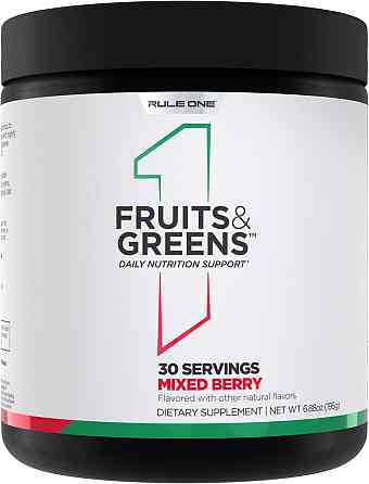 Комплекс зелених суперфудів та антиоксидантів Rule One Fruits & Greens + Antioxidants 195 gram (Mixed Berry) Луцьк
