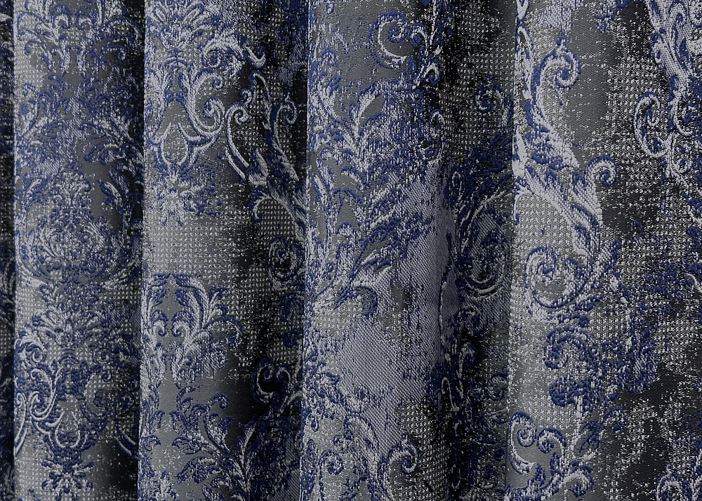 Шторна тканина "Льон Преміум" Туреччина колір сірий з синім 1835ш Київ - фото 2