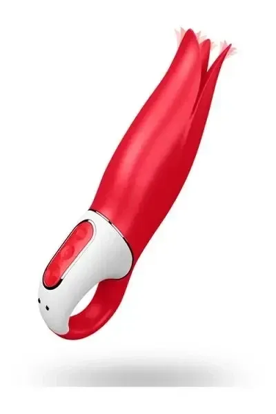 Вибратор в форме Цветка с мягкими лепестками Satisfyer Vibes Power Flower, красный Sex Aura Киев - изображение 3
