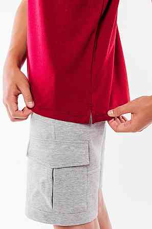 Футболка детская - подростковая 95% х/б, бордовая, топ Киев