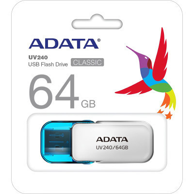 USB флеш накопитель ADATA 64GB AUV 240 White USB 2.0 (AUV240-64G-RWH) Винница - изображение 3