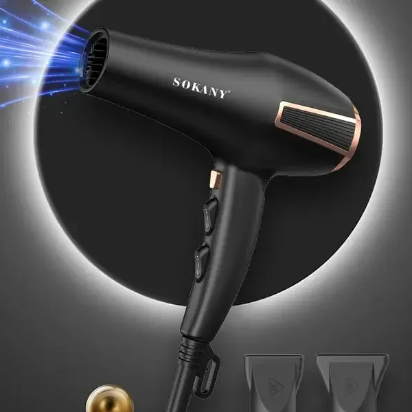 Фен для волосся Sokany SK-14023 2800 Вт, AC мотор 5417, 3 м кабель, режими нагрівання та охолодження, захист волосся Одеса - фото 1