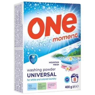 Стиральный порошок One Moment Universal Горная свежесть 400 г (4820178065658) Винница