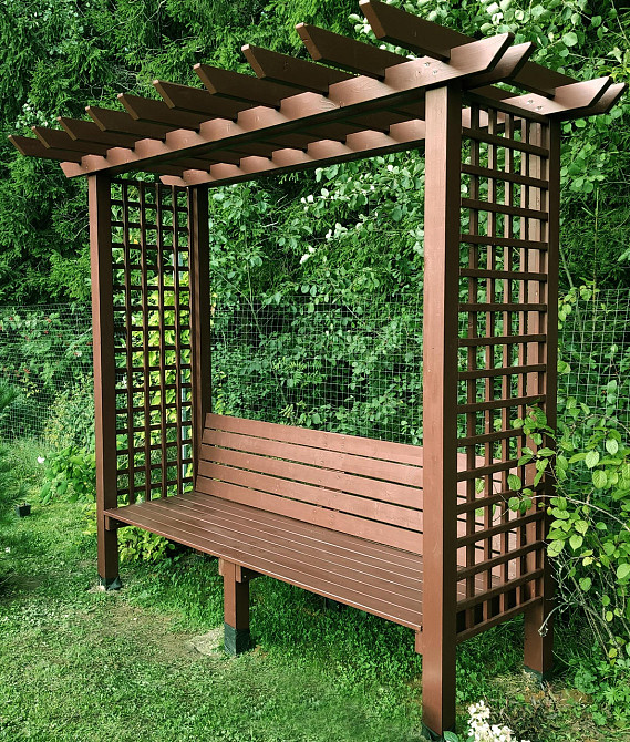 Пергола з лавкою "Песонвіл" капучино Миколаїв - фото 1