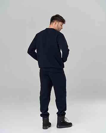 Чоловічий теплий костюм зі штанами синій — Байка — однотонний Tom John 93401 XL Київ