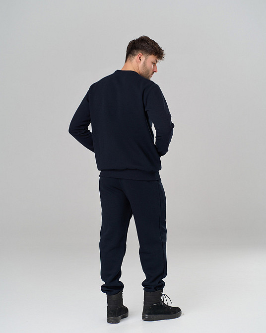 Мужской теплый костюм со штанами синий - Байка - однотонный Tom John 93401 XL Киев - изображение 6