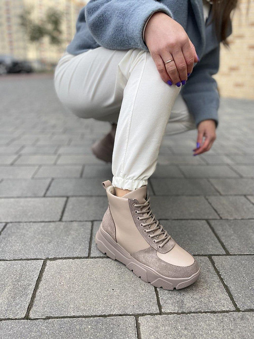 Dino Vittorio Черевики жіночі Dino Vittorio 52-139128-188 капучіно (зима, шкіра+замша натуральн Коломыя - изображение 1