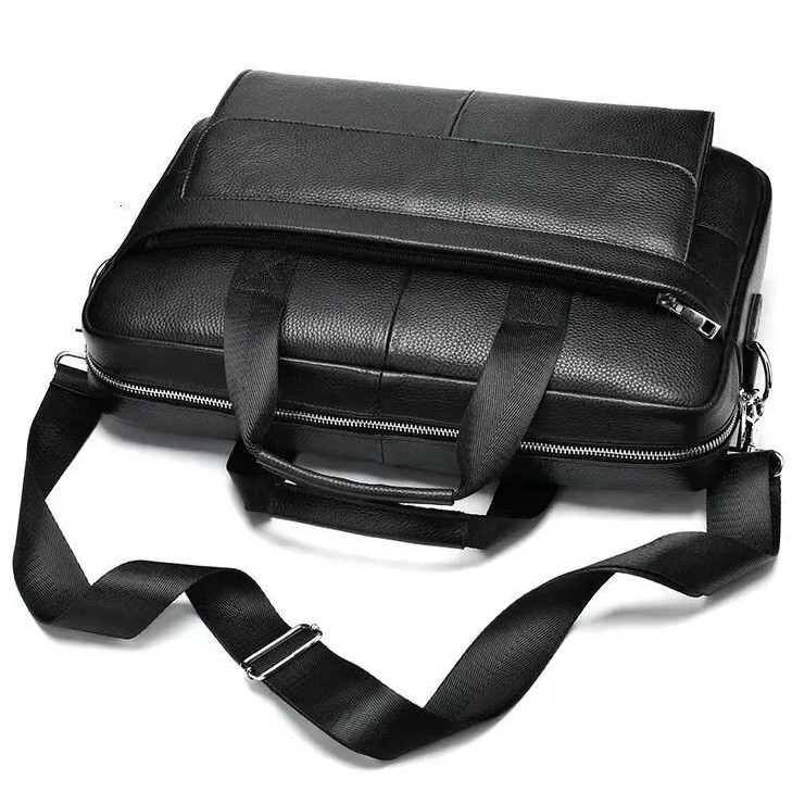 Мужская кожаная сумка для ноутбука из итальянской кожи, формат А4, премиум класс ET-28 Львов - изображение 15