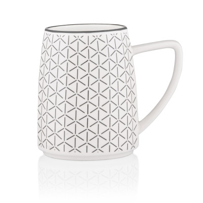 Чашка Ardesto Lamberto, 360мл, порцеляна, біло-сірий (AR3052) Винница - изображение 2