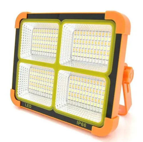 Акумуляторний прожектор із сонячною панеллю та PowerBank (2400 мАг): кемпінговий LED ліхтар Type-C для дому Одеса