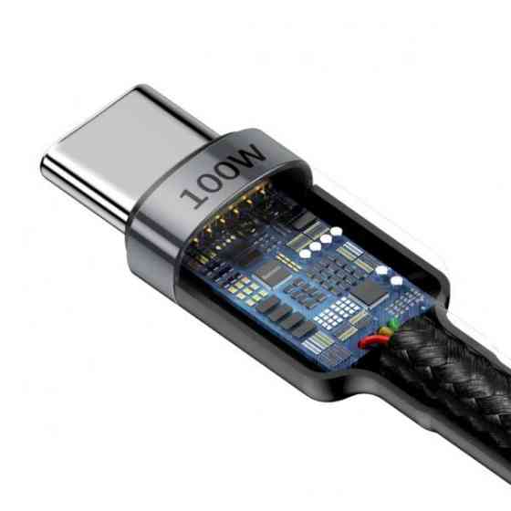 Кабель Baseus Cafule PD2.0 60W flash charging USB cableType-C-Type-C 2M, колір сіро-чорний CATKLF-HG1 Одеса