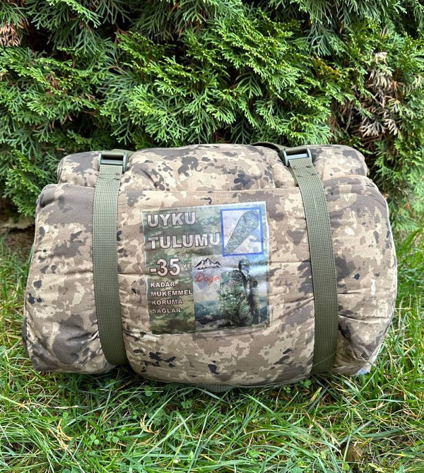 Зимний спальный мешок Tulumu 180х70 +25 см капюшон (до -35С) Дезерт Винница - изображение 4