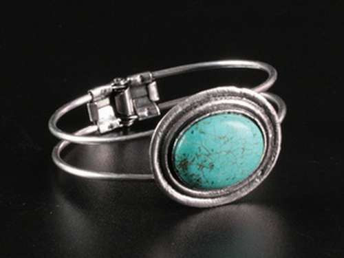 Браслет із металу з каменем Київ - фото 1