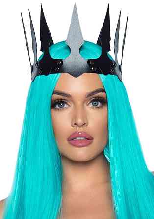 Корона с острыми зубцами Leg Avenu Faux leather spiked crown O/S Sex Aura Киев