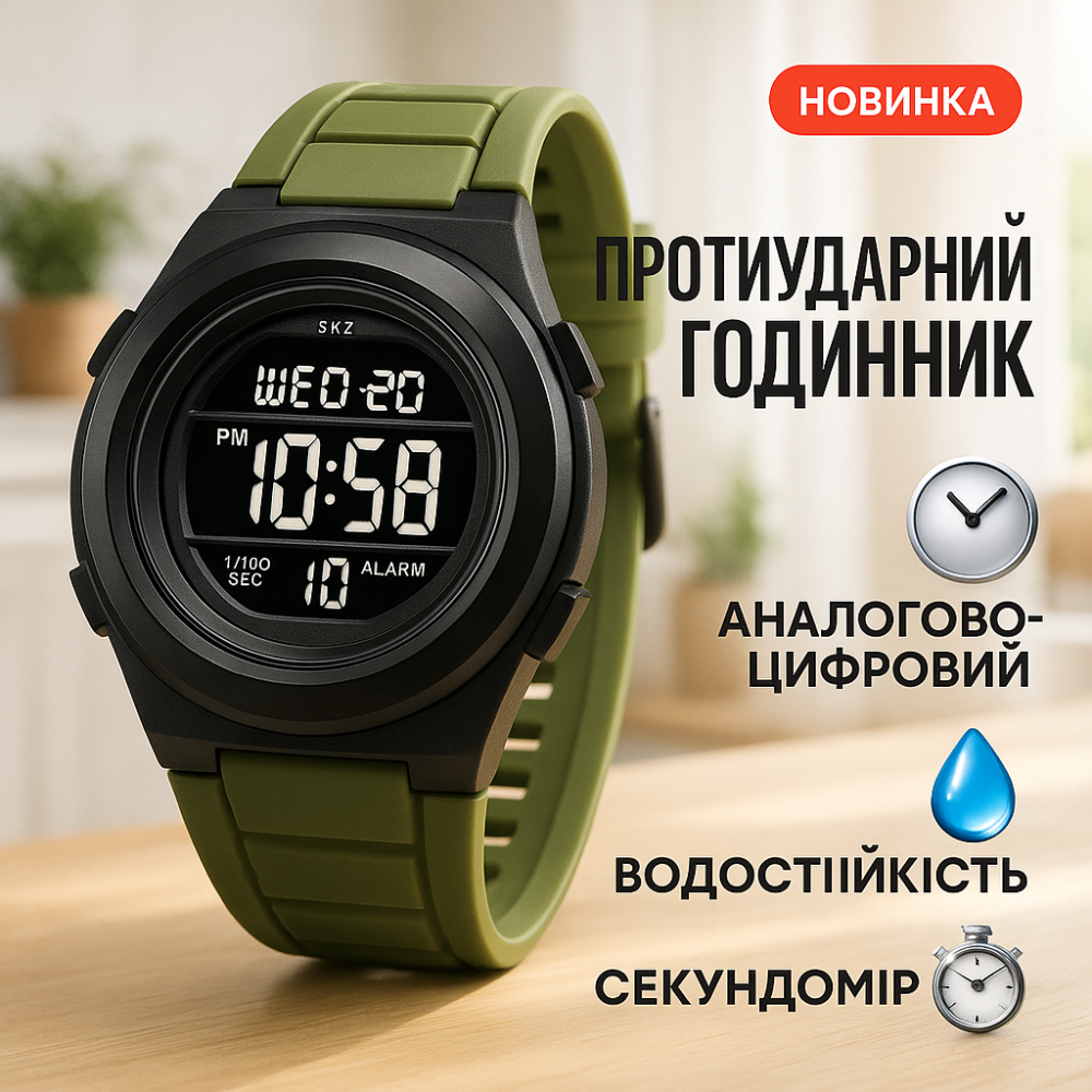 Стильные тактические часы для мужчин SKMEI, Водонепроницаемые часы с гарантией Армейские милитари FY-43 Львов - изображение 18