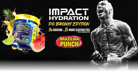 Impact Hydration, Electrolytes + Creatine 449g (Brazilian Punch) Луцьк
