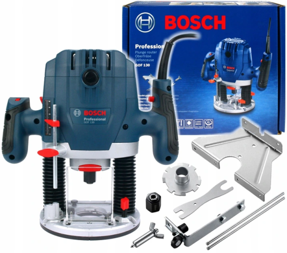 Компактный профессиональный фрезер Bosch GOF 130 (06016B7000): 1300Вт, 6-8 мм цанговый патрон Киев