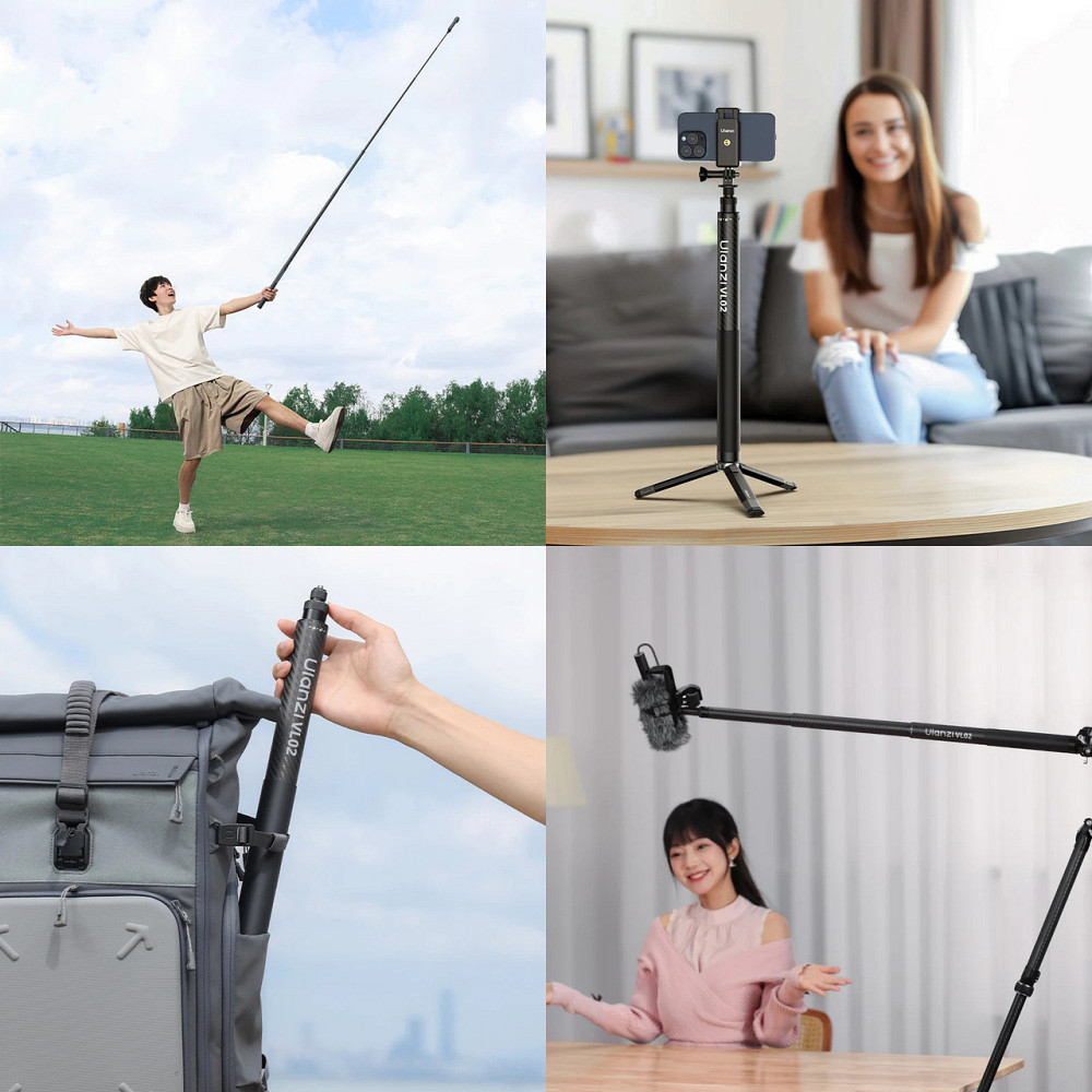 Монопод 076 для Insta360 X5/X4 и телефона селфи палка 2.7м Ulanzi VL02 Киев - изображение 4