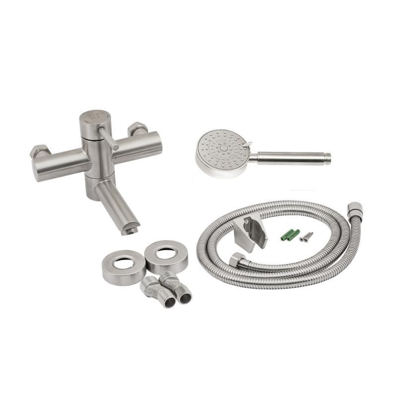 Змішувач для ванни Lidz (NKS) 12 32 006-1 з душовим гарнітуром, сатин Київ - фото 6