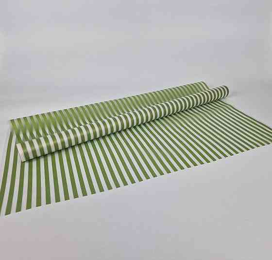 Рулон 10 м тонований матовий з рис. "Смужки" (7) плівка для квітів (h680) No 3 ОЛІВКОВИЙ (1 шт.) Харків