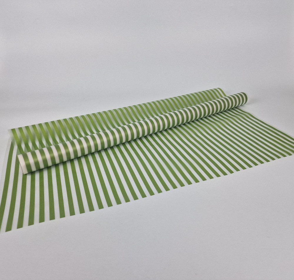 Рулон 10 м тонований матовий з рис. "Смужки" (7) плівка для квітів (h680) No 3 ОЛІВКОВИЙ (1 шт.) Харків - фото 1