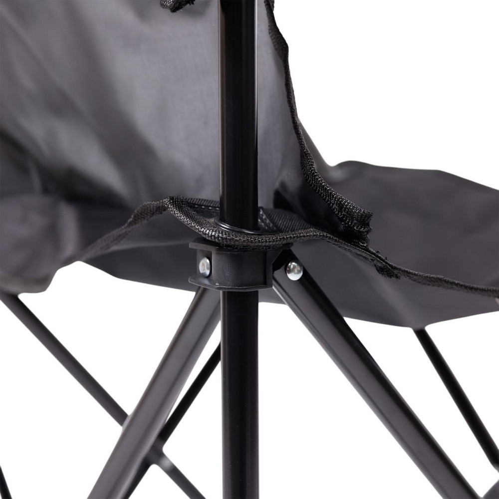 Крісло розкладне туристичне 50х80х80 см з підстаканником Чорне SJ-0014B Київ - фото 7
