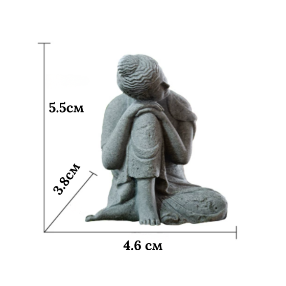 Фігурка Будда з полістоуну для саду, дому, зони медитації, дзен, мінісада, акваріума, флораріуму. 55 Одеса