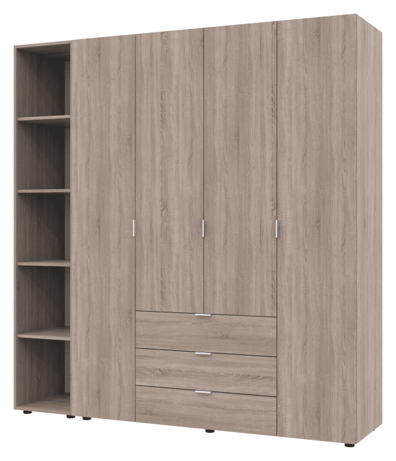 Комплект шаф для одягу Doros Гелар (2 шт.) 193,2х49,5х203,4 см Дуб сонома (DRS-011154) Дніпро - фото 1