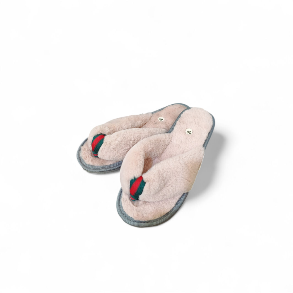 Капці жіночі домашні PaGo рожеві хутряні відкриті шкарпетки Одеса - фото 1