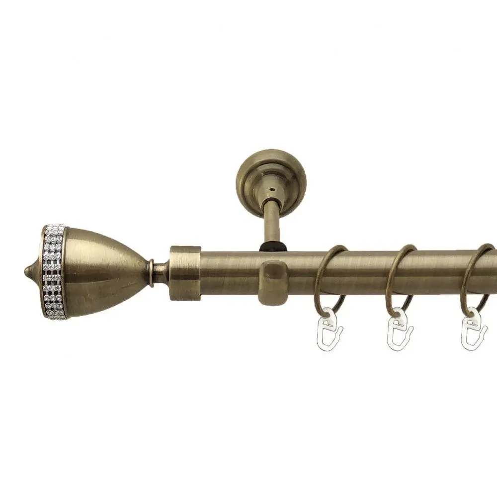 Карниз Orvit Етернія металевий однорядний відкритий Антик 25 мм 240 см (4223976) Львів - фото 1