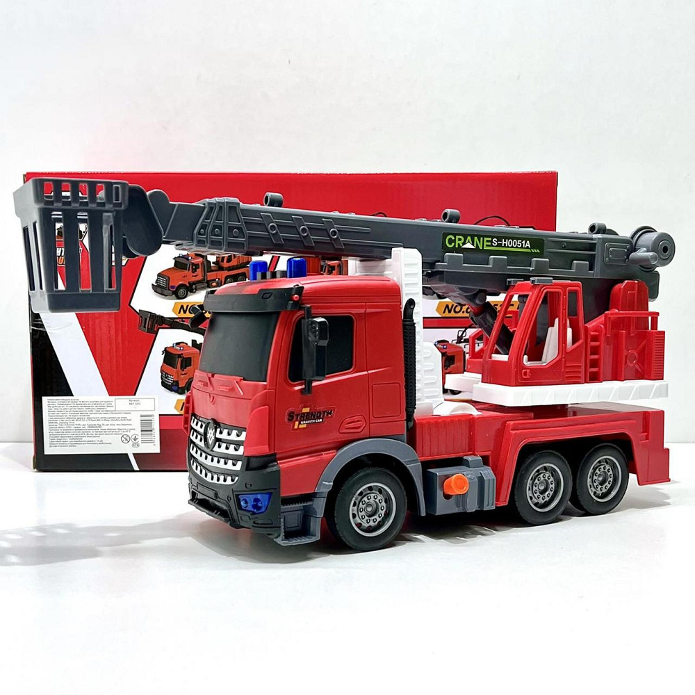 Спецтехніка Пожежна машинка звук підсвічування 35см Червона (687-55 C) Чернігів - фото 7