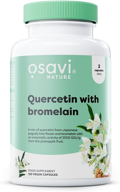 Кверцетин з бромелайном Osavi Quercetin with Bromelain Vegan 120 caps Луцьк - фото 1