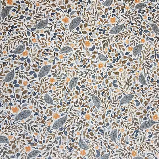 Шпалери вінілові на флізелін 0.53х10.05 м Rasch Textil Petite Fleur 5 листя гілки квіти помаранчеві сірі Київ