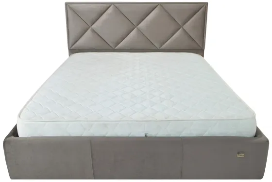 Кровать Двуспальная Leeds VIP 180 х 190 см Missoni 008 С дополнительной металлической цельносварной рамой Серый Киев