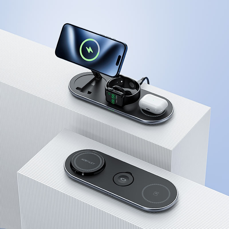 Зарядний пристрій Wireless QI 3in1 15W E19 Qi2 Acefast Винница - изображение 7