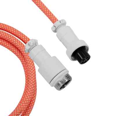 Дата кабель USB-C + USB A to USB-C 1.36m Coiled Aviator orange Keychron (CAB14_KEYCHRON) Винница