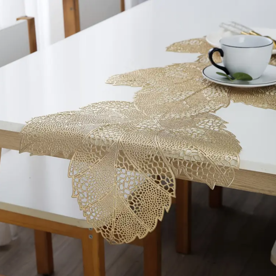 Килимок сервірувальний під гаряче, 91×35см, сервірувальна серветка скатертина золотиста Кам'янець-Подільський