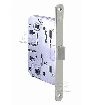 Замок для міжкімнатних дверей під фіксатор Ricardo Borelli WC кевлар 96мм з відповідною планкою SN матовий нікель Київ