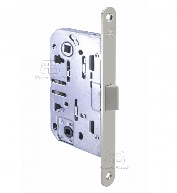 Замок для межкомнатных дверей под фиксатор Ricardo Borelli WC кевлар 96мм с ответной планкой SN матовый никель Киев - изображение 1