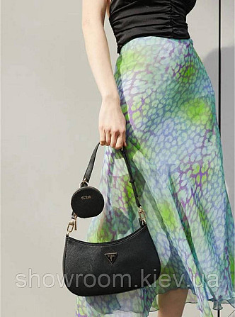 Жіноча сумка багет Guess (H7-13) black Київ - фото 4