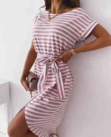 Літня сукня міді на запах "Lady" оптом | Розпродаж моделі Бежевий, 42-44 Київ