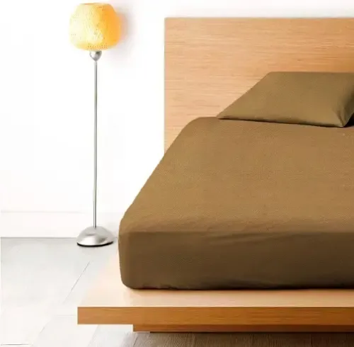 Digital бежевая Простынь махровая на резинке с наволочками Anisa (220х240+30 см) Київ