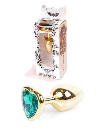 Анальна пробка -Jewellery Gold Heart PLUGGreen Sex Aura Київ