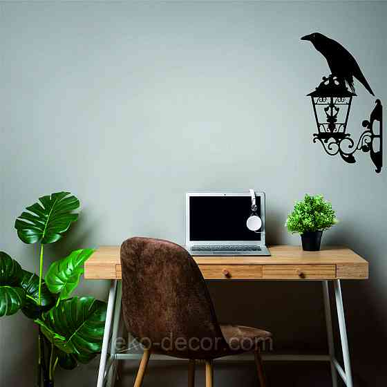 Декоративне настінне 3D Панно «Ворон» Декор на стіну з об'ємом Київ