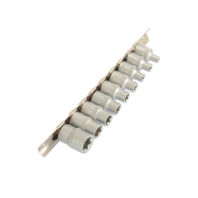 MASTERTOOL Набір головок торцевих E-TORX MASTERTOOL ⅜" E5-E16 CrV 9 шт 78-3809 Коломыя - изображение 1