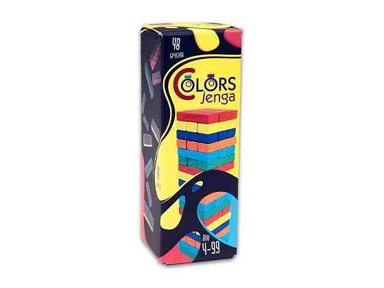 Настольная игра Colors Jenga 48 брусков (укр) 30717 ТМ STRATEG Solmir Киев