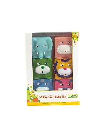 Набір іграшок для ванни "Кубики-звірята" (Слоненя) 6 шт 6+ Baby team Різні кольори Кривий Ріг