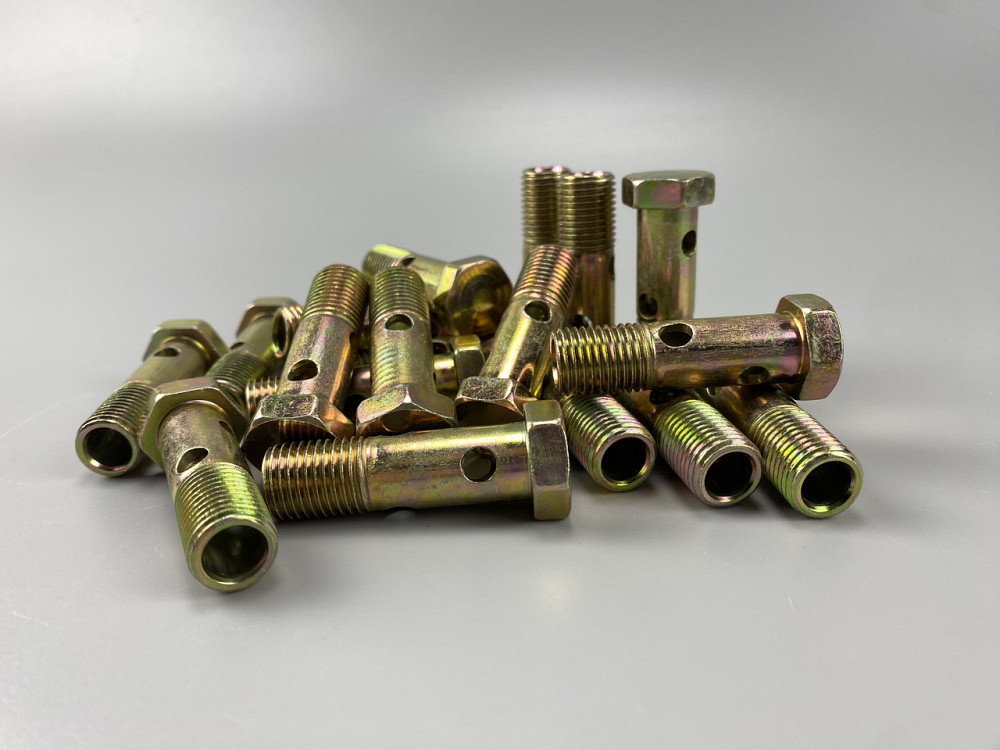 Болт-штуцер M 14 × 1.5 × 50 2 отвори  універсальний Мукачево - фото 2