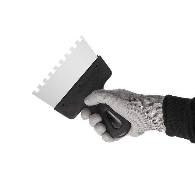 Шпатель из нержавеющей стали, 150 мм, зуб: 8×8 мм INTERTOOL KT-2158 Киев - изображение 3